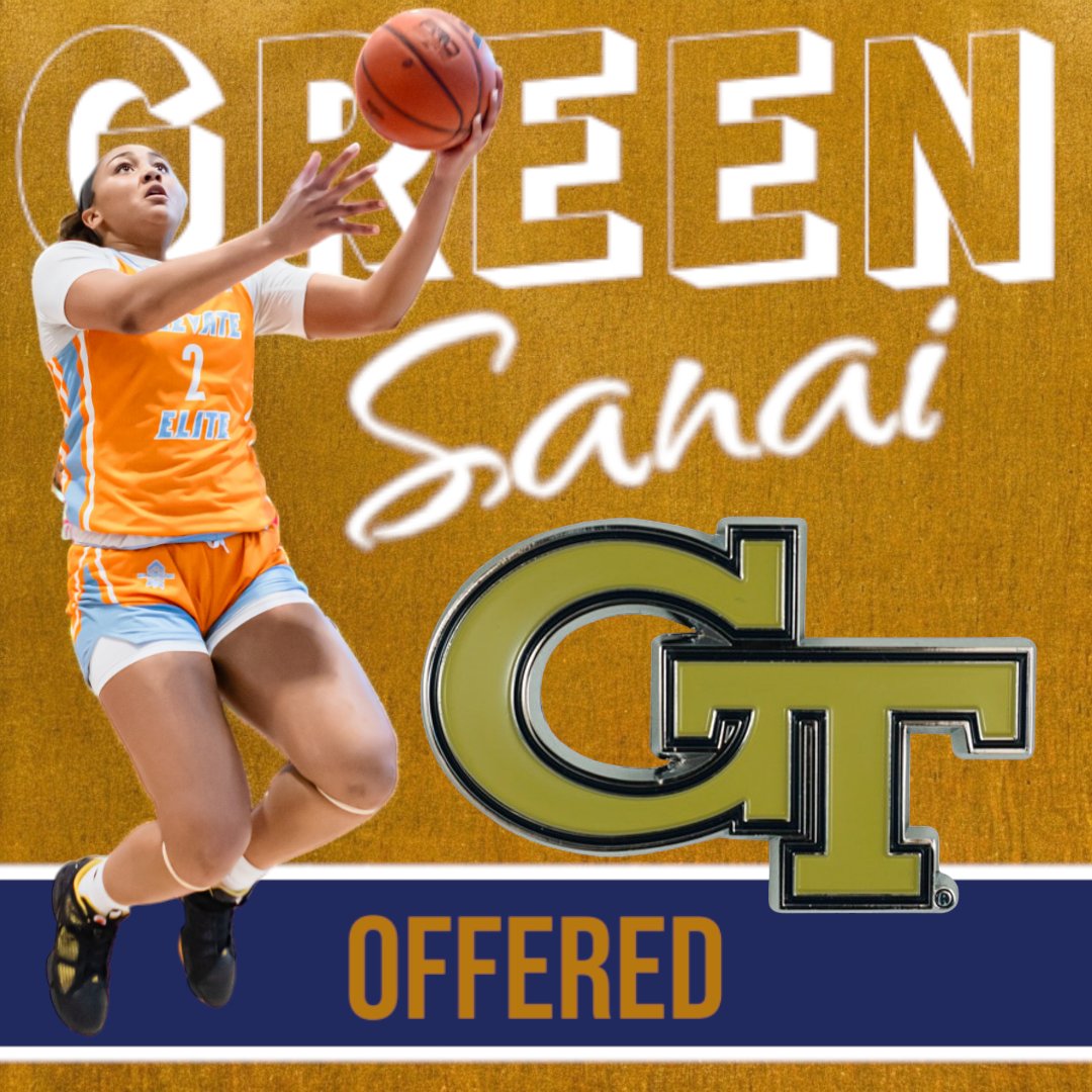 Congrats to 2026 @Green26Sanai on picking up an offer from @GTWBB today! #3SSB #EYG⏫️