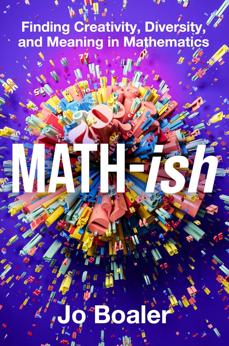 Congrats @joboaler on a terrific Booklist review of MATH-ISH: Finding Creativity, Diversity, and Meaning in Mathematics! “strong, evidence based arguments for …a future for mathematics that’s more creative, diverse, and successful.”