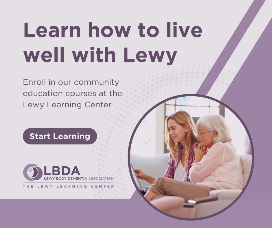 Your #Lewybodydementia (LBD) learning journey begins with our Lewy Learning Center. LBDA’s Lewy Learning Center is a free, on-demand platform for sharing education on LBD with the community and healthcare professionals. Create an account at ow.ly/PoI550QAs0V