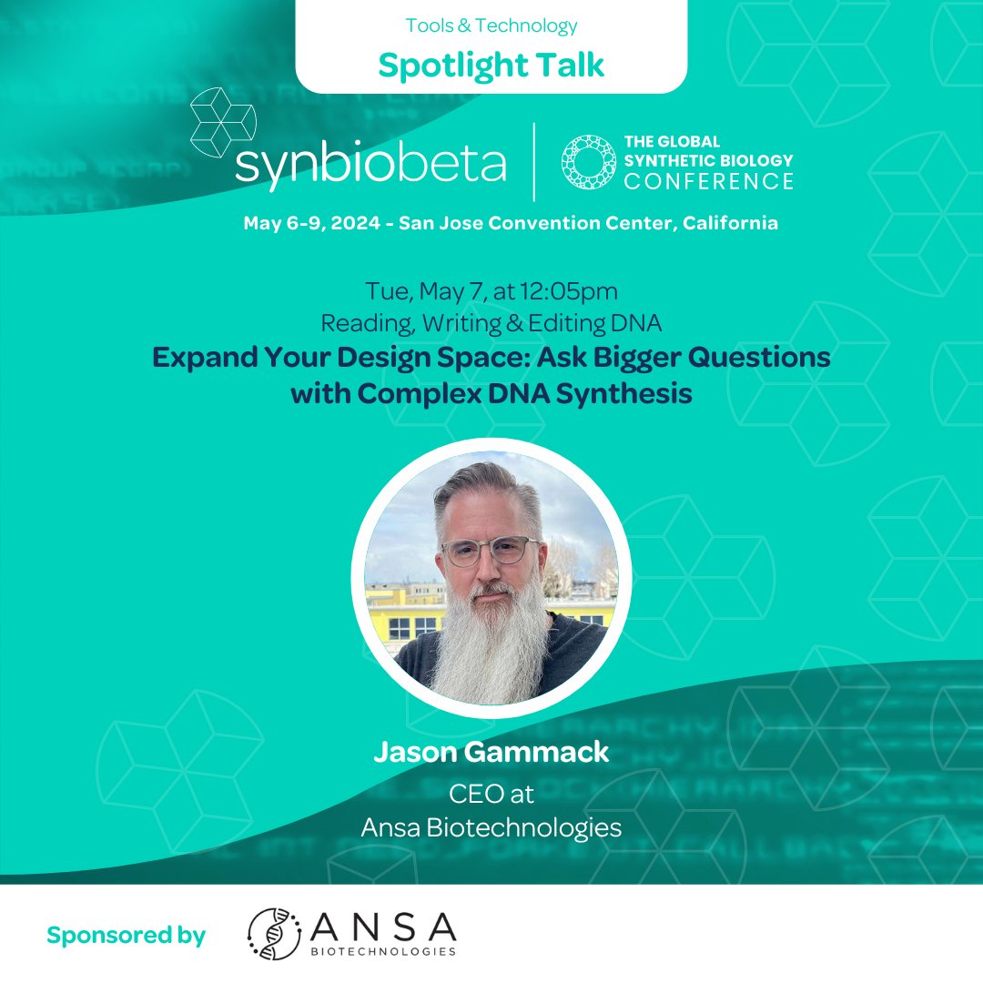 Join this talk to understand the paradigm shift from chemical to enzymatic oligonucleotide synthesis and learn how to leverage this new era of fast, reliable access to long synthetic #DNA to accelerate your research. synbiobeta.com/events/synbiob… #DNADay #DNADay2024 #DNADay24