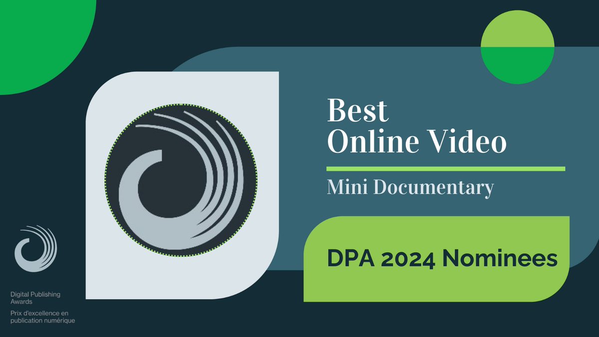 The second half of the #DPA24 online video nominees are the mini-documentary finalists. Help us celebrate the nominated teams! @ricochet_en @CBCArts @CBCOttawa, @_URBANIA, @LeDevoir @Quebecor, @TheRealNews, @IndigiNewsMedia @iciradiocanada digitalpublishingawards.ca/fr/finalistes2…