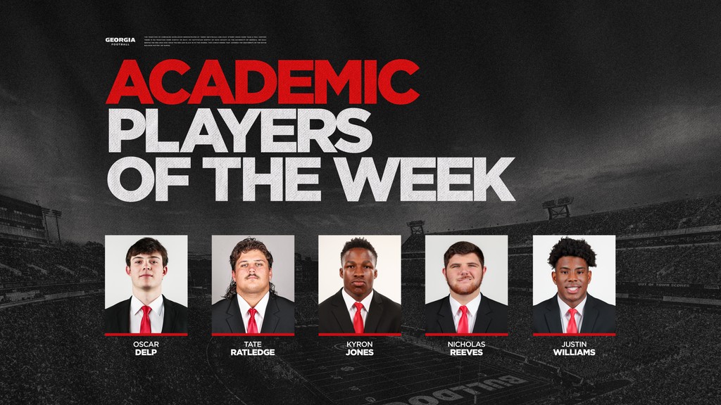 Congratulations to our Academic Players of the Week !! #GoDawgs