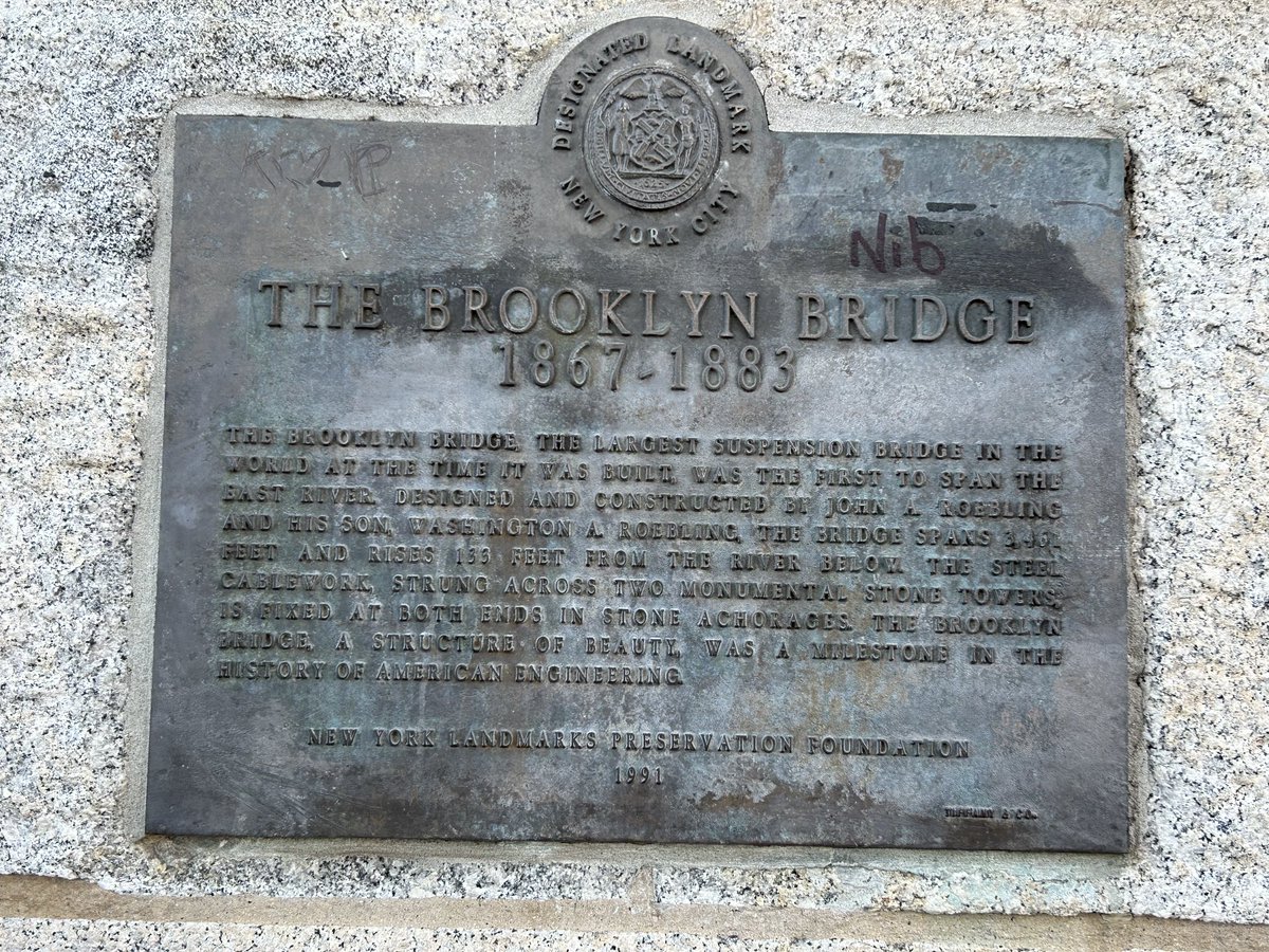 ibhsb's tweet photo. After lunch, students walked partway across the Brooklyn Bridge and took in the views. https://t.co/HWjlBQ9wxT