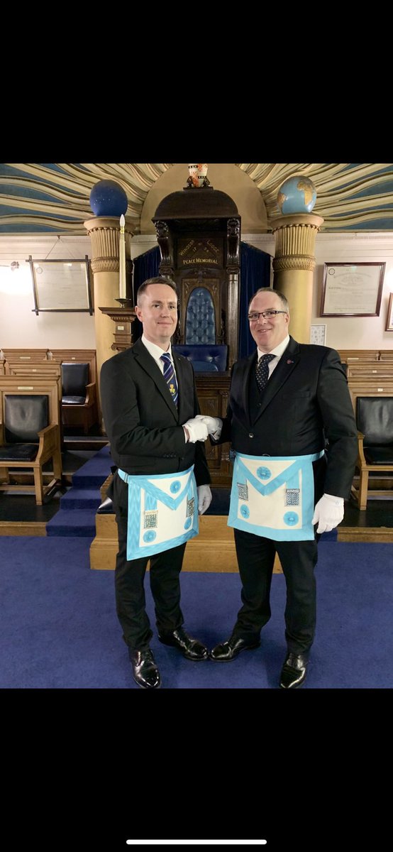 So last week I took a trip to Penarth Lodge in the Province of @SouthWalesMason, for my Brother in law’s raising. It’s a beautiful Temple and well worth visiting if you can. #brother #FreeMasons