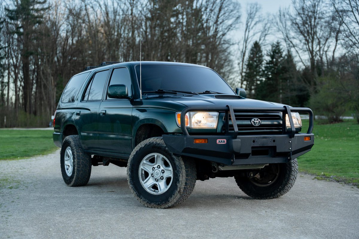 For Sale: 1999 Toyota 4Runner SR5 5-Speed at No Reserve: This 1999 Toyota 4Runner SR5 is powered by a 3.4-liter 5VZ-FE V6 linked with a five-speed manual transmission and a dual-range transfer… dlvr.it/T61Vsl Bringatrailer.com #carsofinstagram #carporn #classiccar