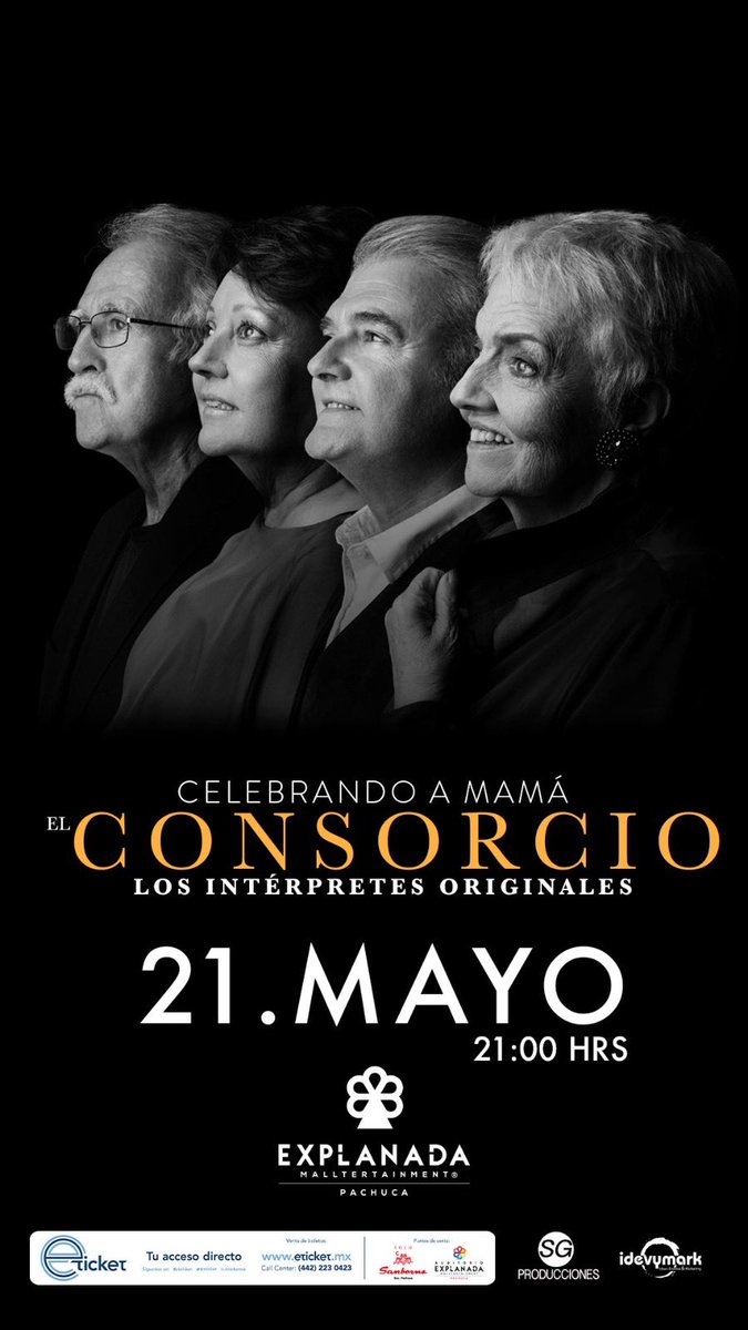 El grupo originario de "El Consorcio" llega a Pachuca este 21 de Mayo. ✨
<a href="/Idevymark/">Idevymark</a> 
📍 Explanada Pachuca, Pachuca.
🎟 Adquiere tus entradas en eticket.mx
eticket.mx/masinformacion…