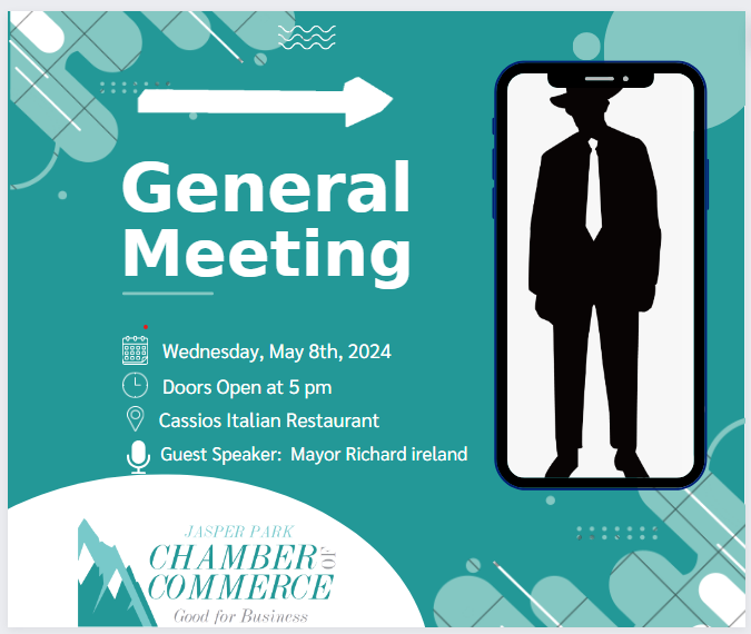 Guess Who's Coming to Dinner? NO it's not Sidney Poitier AND if this silhouette doesn't give it away (note the hat), then you must not live in Jasper! Please email admin@jpcc.ca to reserve. Tickets are $35 + GST.
