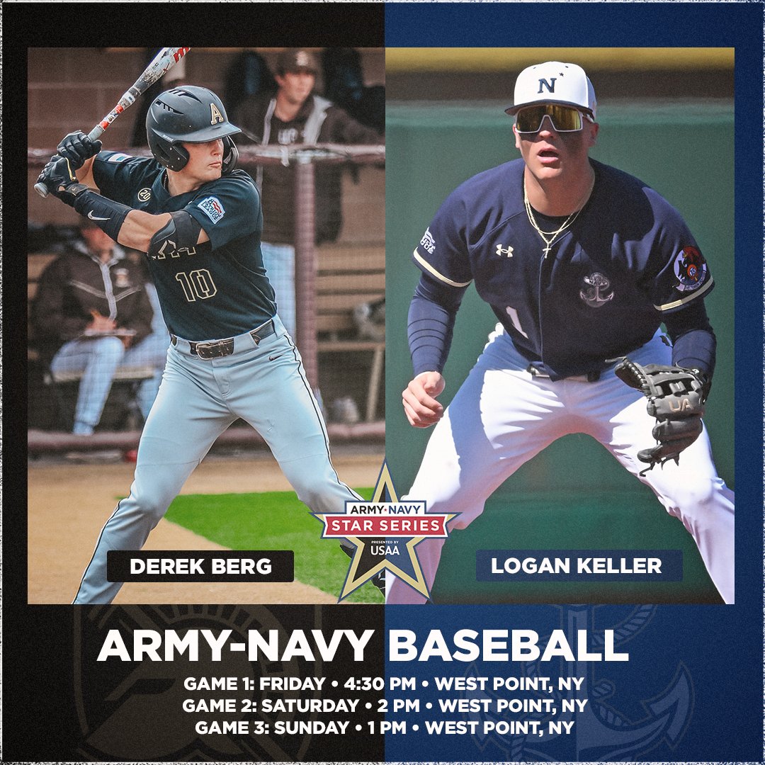 Set for the final ⭐️ of the season with West Point hosting the best-of-three series starting on Friday on ESPN+! #ArmyNavy