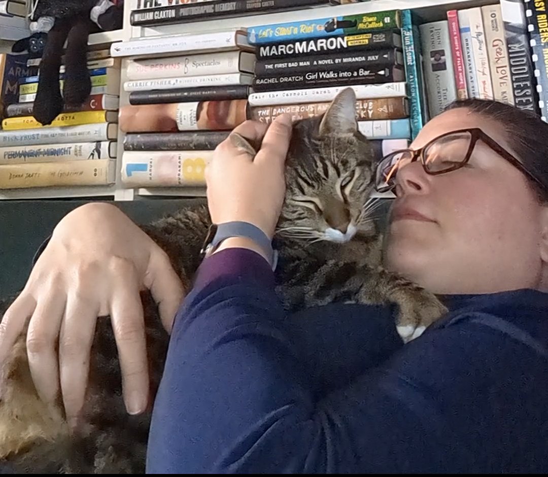 A well-deserved snuggle break with my favorite co-worker.

#scottieisthebest #wfh #snugglebreak #scottie #cat #bestbud #family #scooty #scootyboots #emotinalsupportcat #catsandbooks #favoritethings