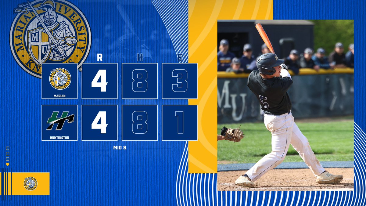 BSB | M8 | Marian 4-4 Huntington

Marian ties up the game in the top of the fourth on a 2-RBI double from Jacob Dill!