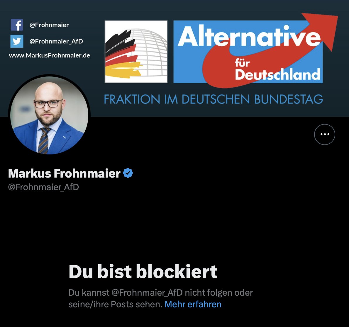 Reaktion des Bundestagsabgeordneten #Frohnmaier (#AfD), wenn man ihn auf sein Treffen mit einen Hass-Influencer anspricht, der pausenlos von Sex mit Kindern/Kleinkindern redet und auch davon faselt tote Kinder in #Gaza zu vergewaltigen.

#NoAfD