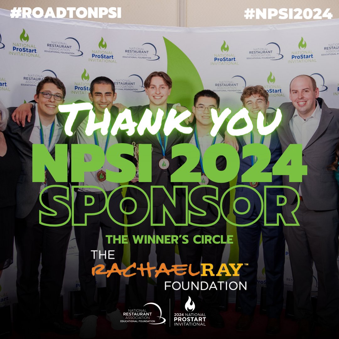 From building classrooms to sponsoring the Winner's Circle at #NPSI2024, the @rachaelray Foundation has always shown their constant support for ProStart!

The Rachael Ray Foundation continues to promote ProStart's value in the lives of over 165,000 students! #RoadtoNPSI