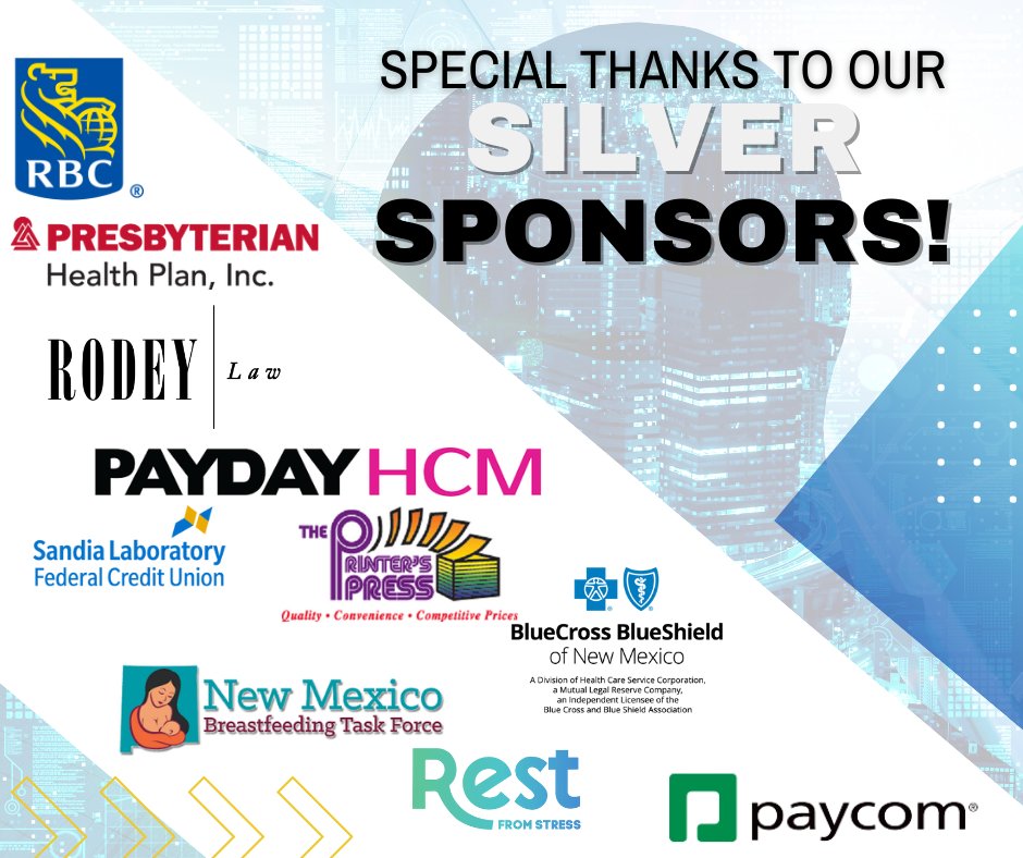 Thank you to our 2024 SHRM NM Conference Silver Sponsors! #shrmnm24