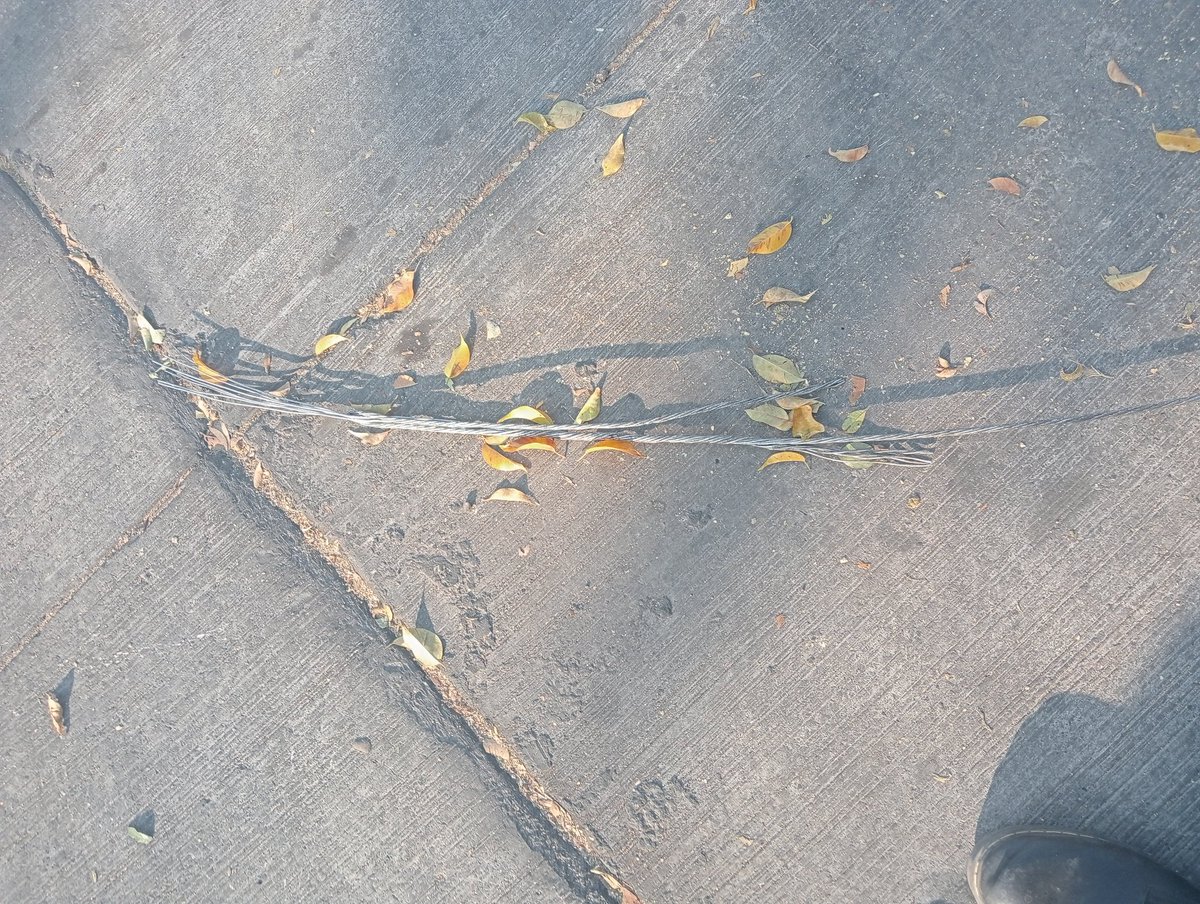 mudeition's tweet photo. @Trafico_ZMG los cables que quedaron colgando en av. Sierra de Mazamitla con av. 18 de marzo. Las águilas. Peligro peatones https://t.co/XZZpQXGLjm