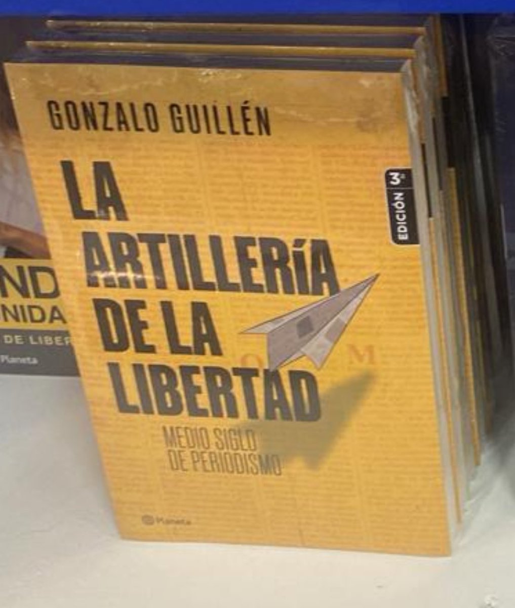 Acaba de entrar en las librerías y la ⁦@FILBogota⁩ la tercera edición de mi libro #LaArtilleríaDrLaLibertad. Tercera en seis meses. Agradezco al público por el inmenso interés que ha mostrado por esta obra. El sábado a las 5:00 pm será la presentación con Ángel Beccasino.