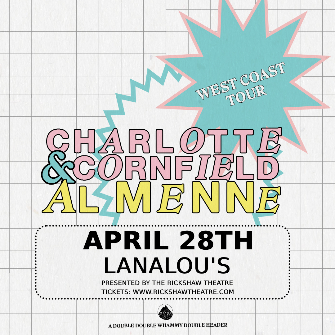 RickshawTheatre's tweet photo. TONIGHT - CHARLOTTE CORNFIELD &amp; AL MENNE
Indie rock singer-songwriters Charlotte Cornfield &amp; Al Menne play to a ❌SOLD OUT❌ crowd at @LanaLousfood! ✨

DOORS: 7:00pm ⏰
INFO: https://t.co/0q3YxNTFns

Tickets will not be available at the doors.

Presented by The Rickshaw. https://t.co/cjyT2JXtiD