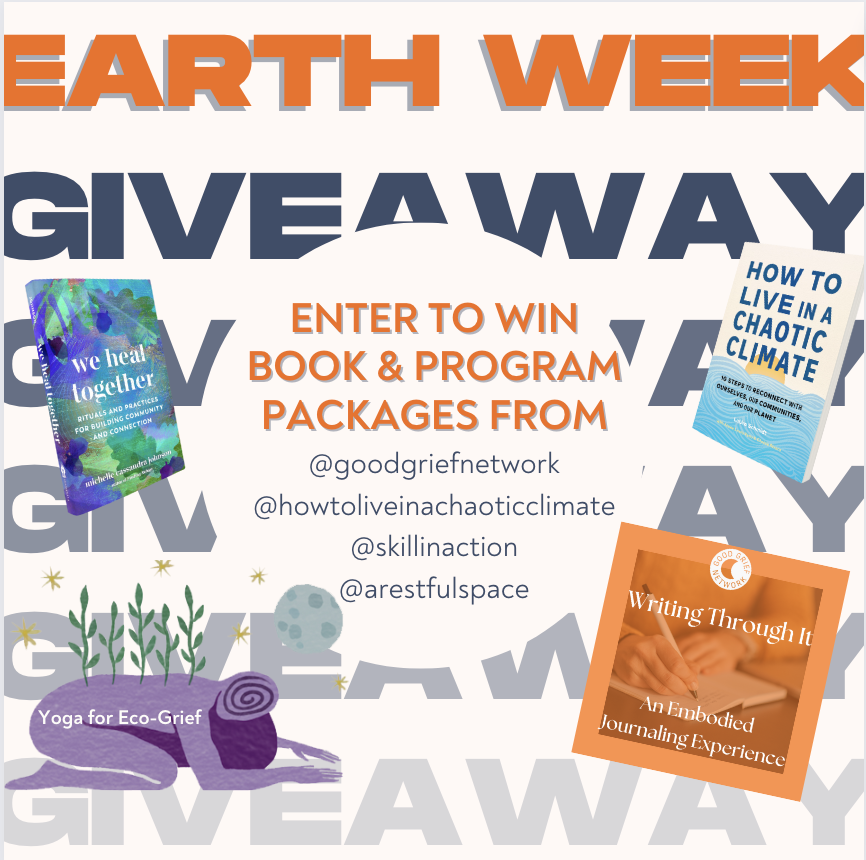 GoodGriefNetwk's tweet photo. We've got a helluva giveaway going on over on Instagram: https://t.co/jySnDbYgXT
 
Win a yoga course or journaling program or copies of How to Live in a Chaotic Climate &amp; We Heal Together

Entries are accepted until April 26 at 5pm EDT. https://t.co/yYxHY8h6o1