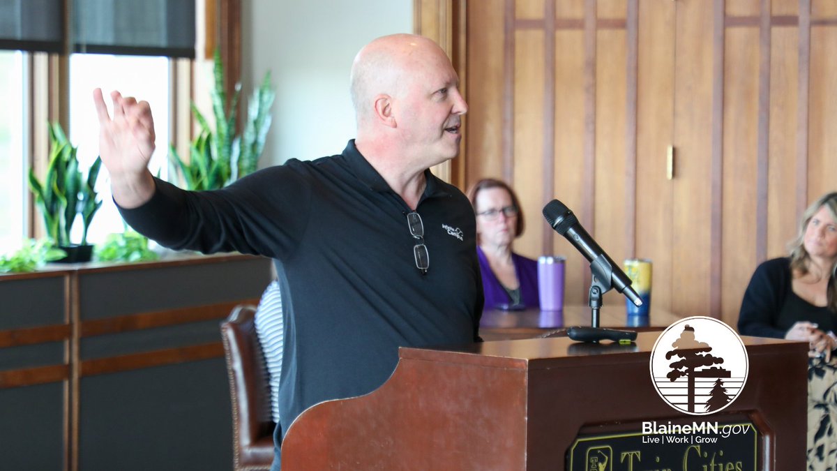 Huge turnout at today's Blaine Business Council meeting!
Thanks to all business owners for your support. Great presentations & updates from Comcast, Infinite Campus, school districts, MnDOT, Blaine PD, & city projects. Join us next time on July 11 & Oct 24, 7:30AM. No RSVP needed