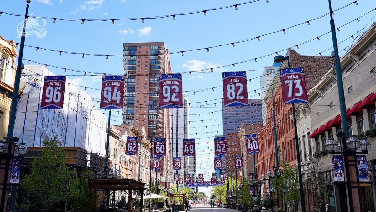 Denver is getting in the playoff spirit 🎉 Can’t wait to see all of you at Larimer Square tomorrow! #GoAvsGo | #ALLIN