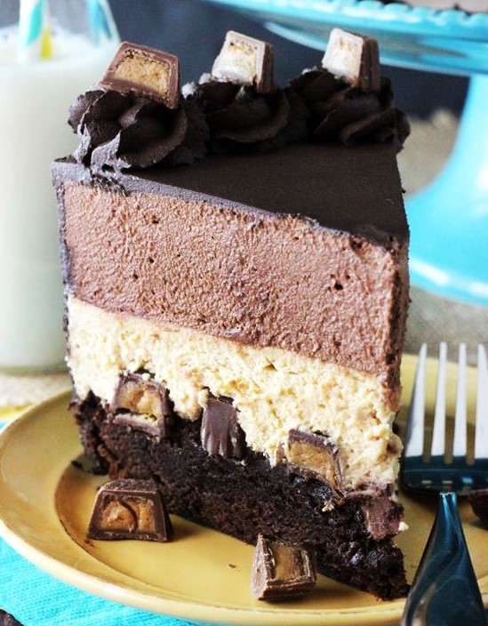Peanut Butter Chocolate Mousse Cake 🍴☕