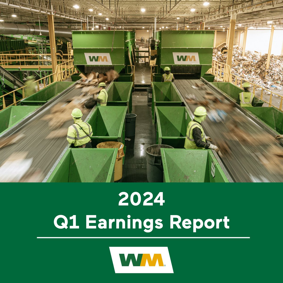 Today we announced our Q1 2024 earnings.

“We’re pleased with the strong operational and financial performance the WM team delivered in the first quarter,” said CEO Jim Fish.

Click to see the full earnings report: bit.ly/3U7GdzO