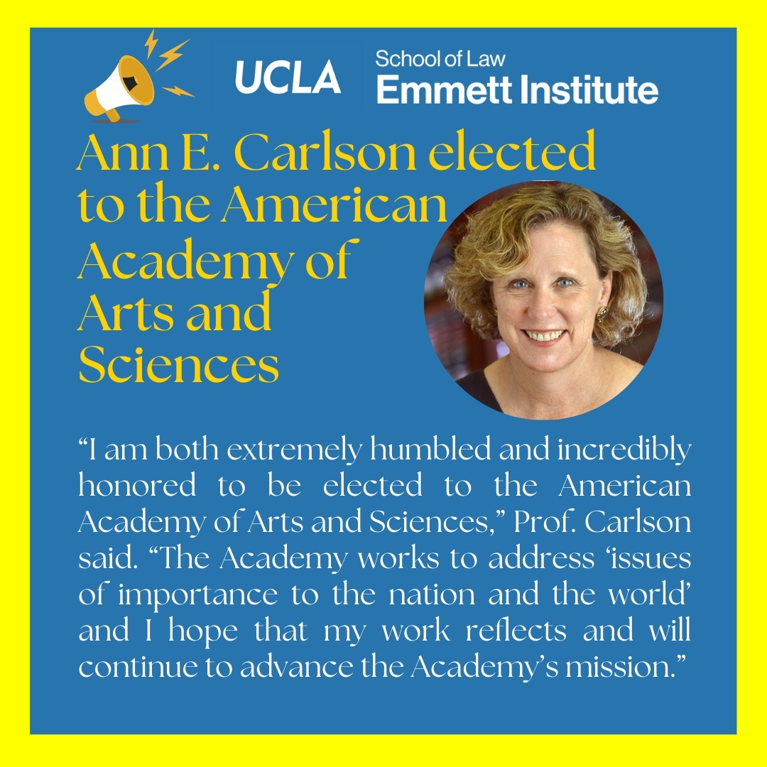 Five @UCLA faculty members have been elected to the American Academy of Arts and Sciences (@americanacad) including our Prof. Ann E. Carlson. Congrats also to our colleagues Jason Cong, Tyrone Howard, Thomas Smith and Paul Taylor!