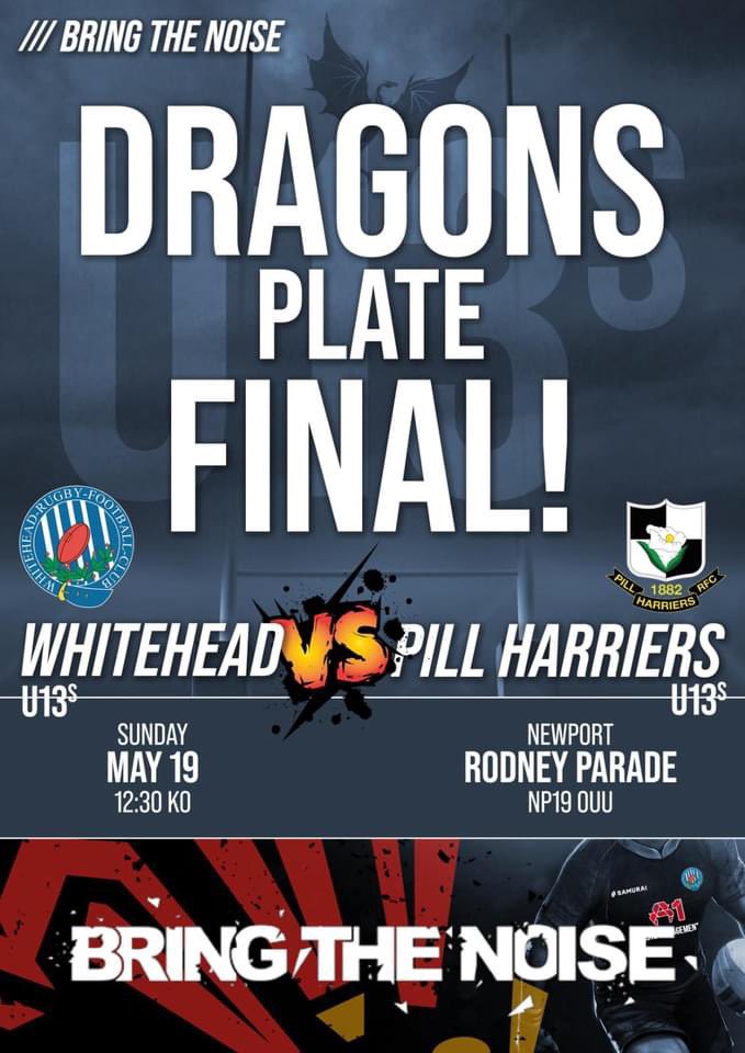 We are off to <a href="/rodneyparade/">Rodney Parade</a> 🏉

Sunday May 19th, come support the boys 👋

<a href="/Steelersjrfc/">Whitehead Steelers</a> <a href="/WhiteheadsRFC/">Whitehead RFC</a> <a href="/Whitehead_club/">Whitehead Sports & Social Club</a> 

<a href="/davidjusteat/">David Buttress</a> @dragonsrugby <a href="/DRA_Community/">DRAGONS RFC COMMUNITY 🐉</a> <a href="/aaronwain97/">Aaron Wainwright</a> 

<a href="/Kymin/">Kymin</a> @ParadeDesignUK 
#roadtorodney #bringthenoise