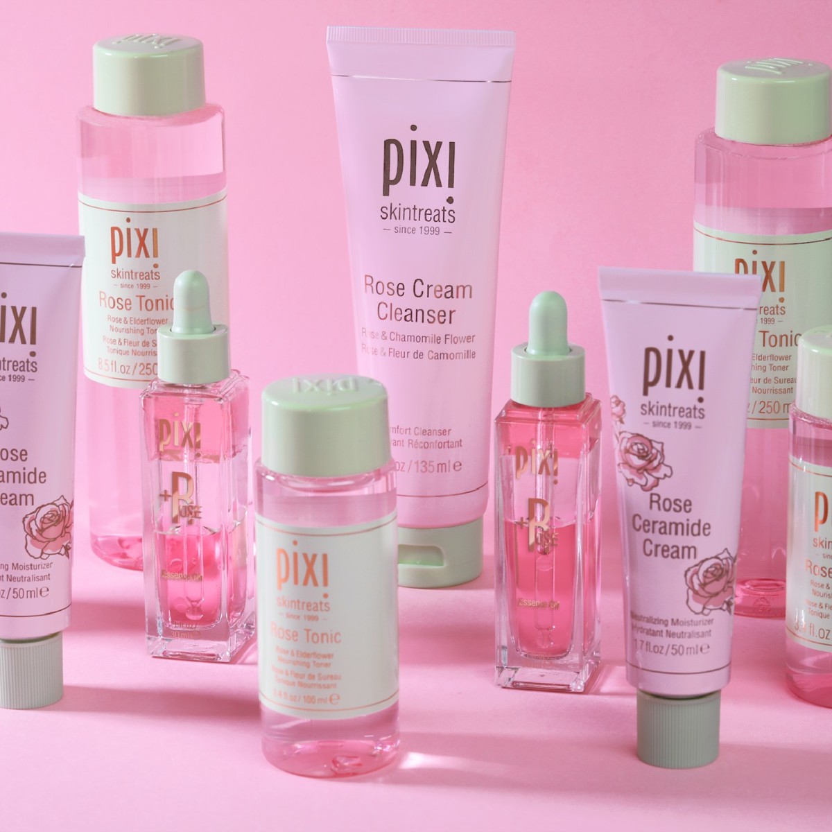 Reach for Rose for instantly raised radiance! 🌹💖 Our flower-infused essentials will replenish, restore and renew skin! Time to reap the benefits of Rose! 🌹 Rose Ceramide Cream 🌹 Rose Tonic 🌹 +Rose Essence Oil 🌹 Rose Cream Cleanser #PixiBeauty #Skintreats #Colourtreats