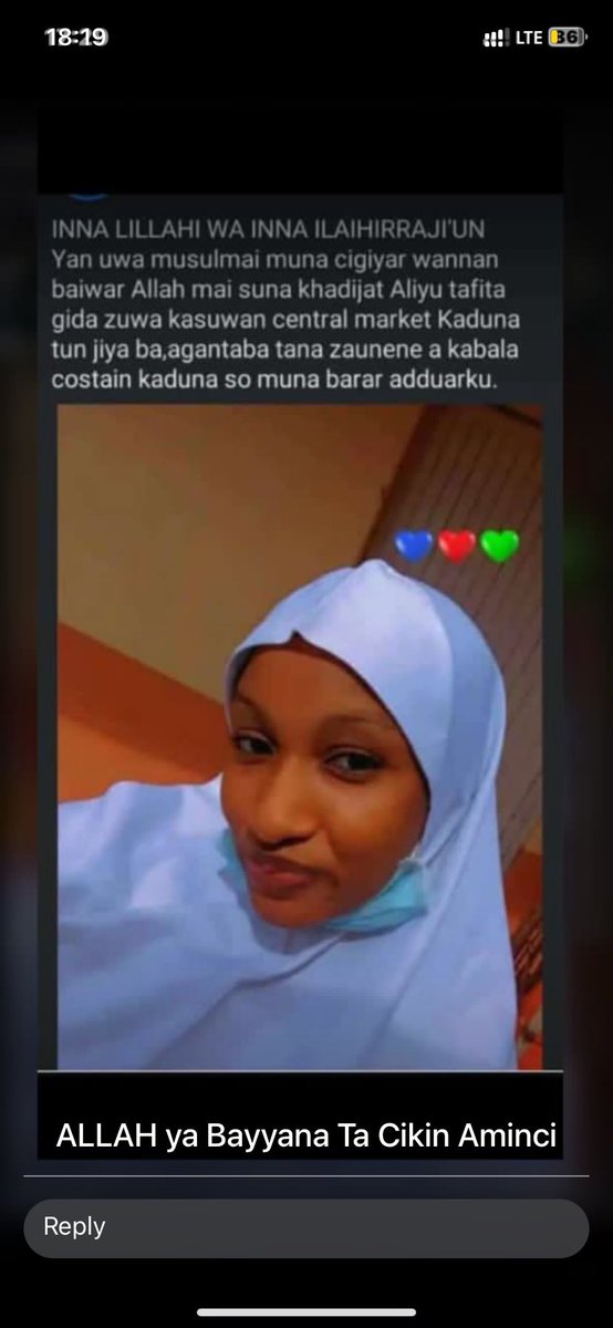 Nana Khadija has been missing since yesterday evening on her way to the central market from kabala Costain, kaduna state. Please If you've seen Nana Khadija Aliyu,contact these numbers:0706 280 4964