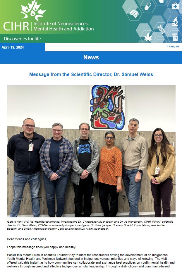 INMHA's April newsletter is live: news and funding opportunities from the world of #neuroscience, #MentalHealth and #addiction. Check out the newsletter: bit.ly/3UyhFkM Sign up for the next one: bit.ly/3yQhNAL