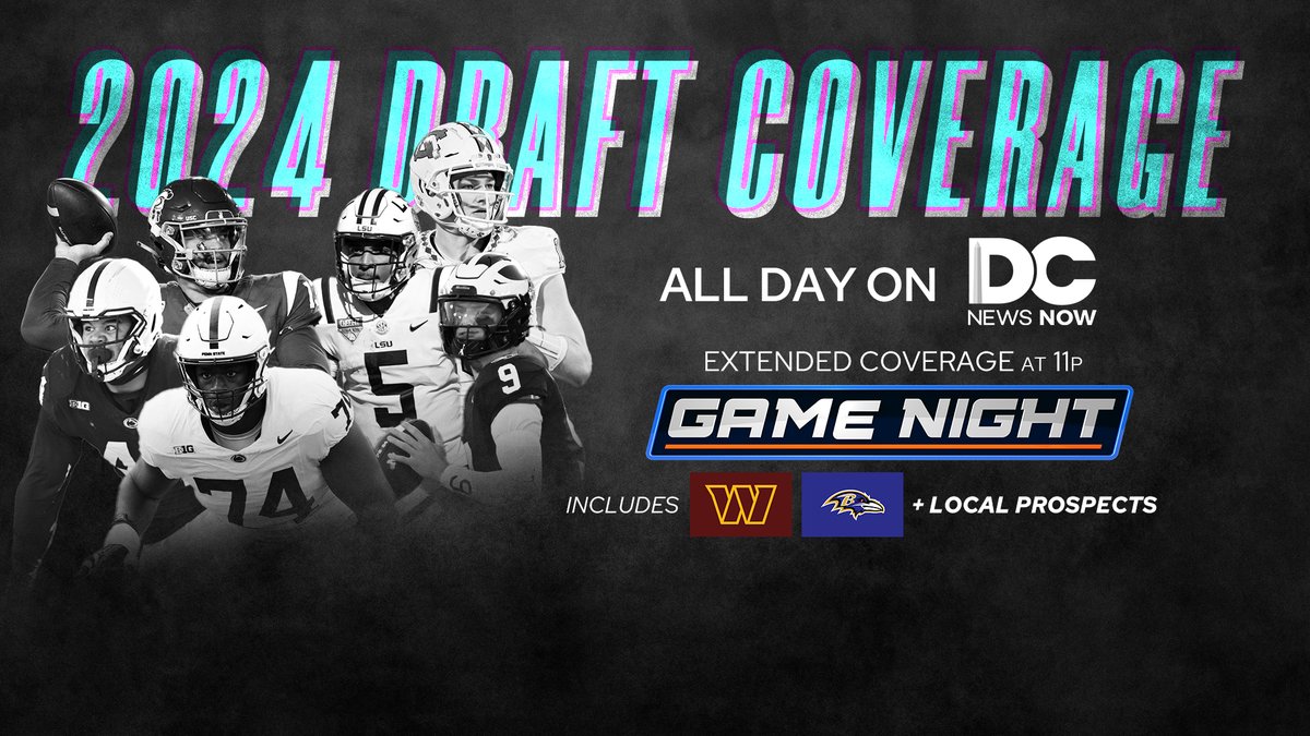 We are ready to roll for tonight's NFL draft on @DCNewsNow!! Stick with us all evening and tune in at 11 p.m. to #DCNNGameNight for our special edition of Game Night!