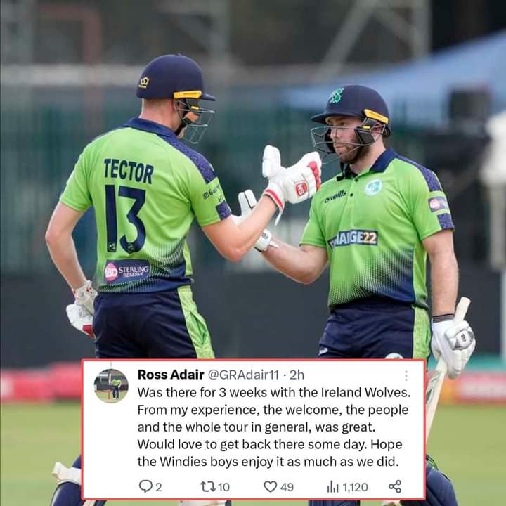 Ireland cricketer Mark Adair has a message for West Indies A Team❤️

A lovely gesture from Adair. He recently visited Nepal with the Ireland Wolves squad.
 #NepalCricket 
#westindiescricket
#Nepalcricket
@CricketNep
@cric_Westindies
@nibraz88cricket