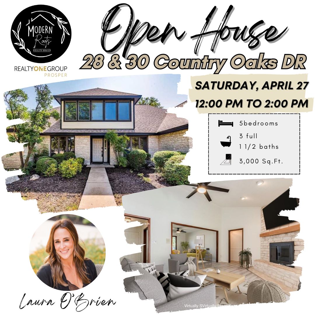 Open House! Your dream house awaits you!🏡💖

Facebook: Laura O'Brien, Modern Roots Realty Group
Instagram: @downstream_farmhouse

#welcomehome #dreamhome #modernrootsrealtygroup #househunting #houseexpert #houseforsale #rootforeachother #keysplease #atxrealestate #atxrealtor