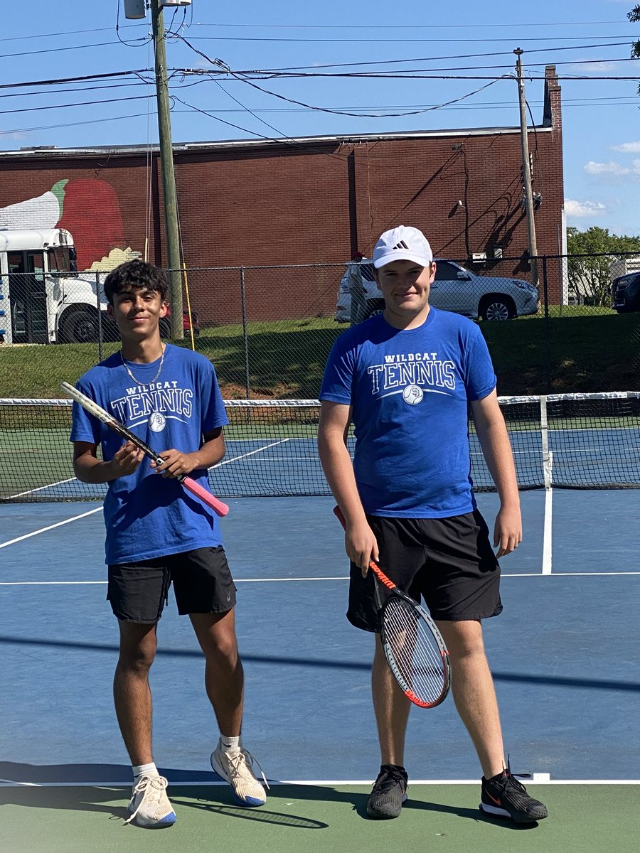 CCC Men’s Tennis Tournament from Lexington:  Wildcat’s Logan Garner and Jayden Bustos Benitez are the CCC 1A Doubles Champions.  Congratulations Logan and Jayden!