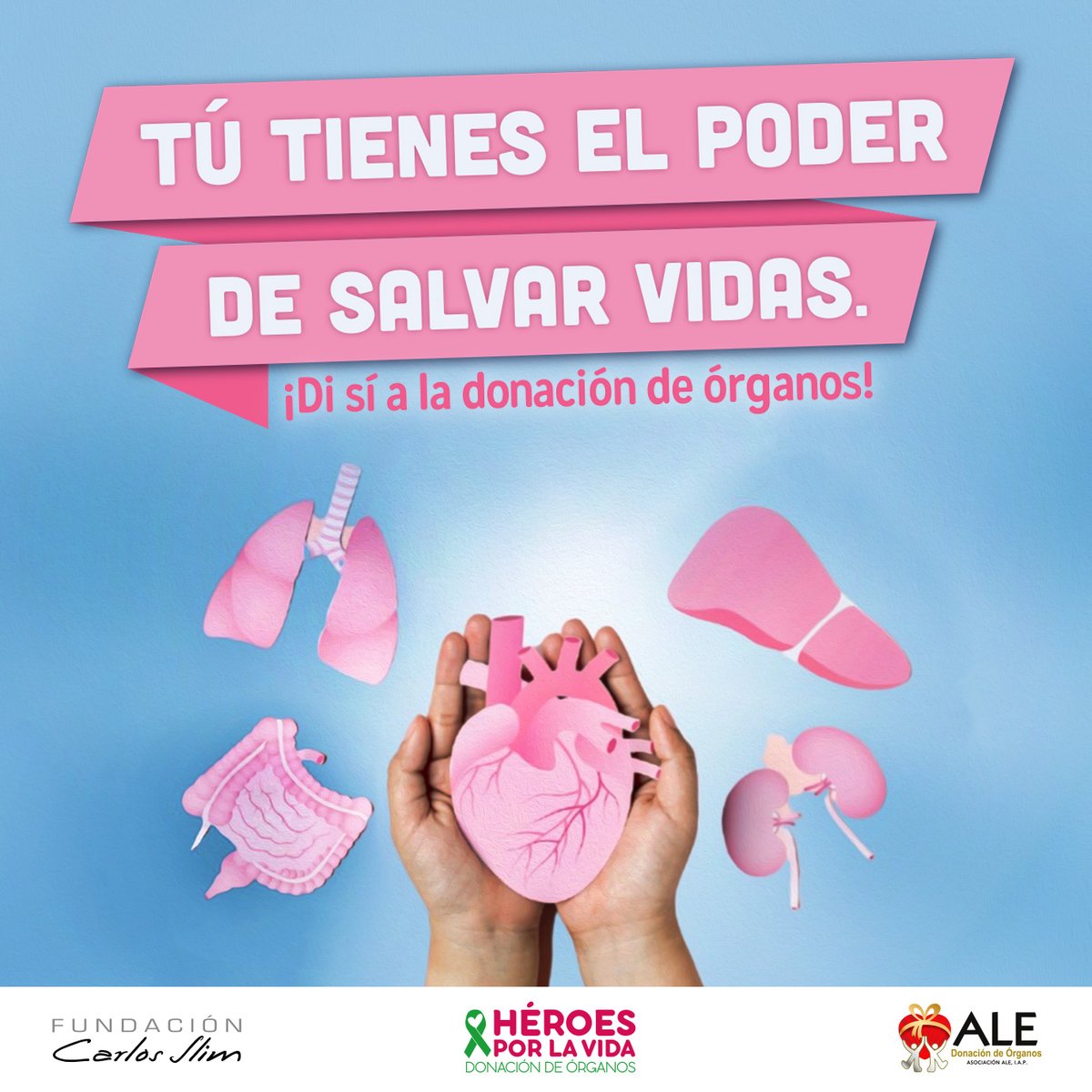 ¡Salvar vidas está en tus manos! Dona tus órganos cuando ya no los necesites. #DonaciónDeÓrganos @HeroesxlaVidaMx