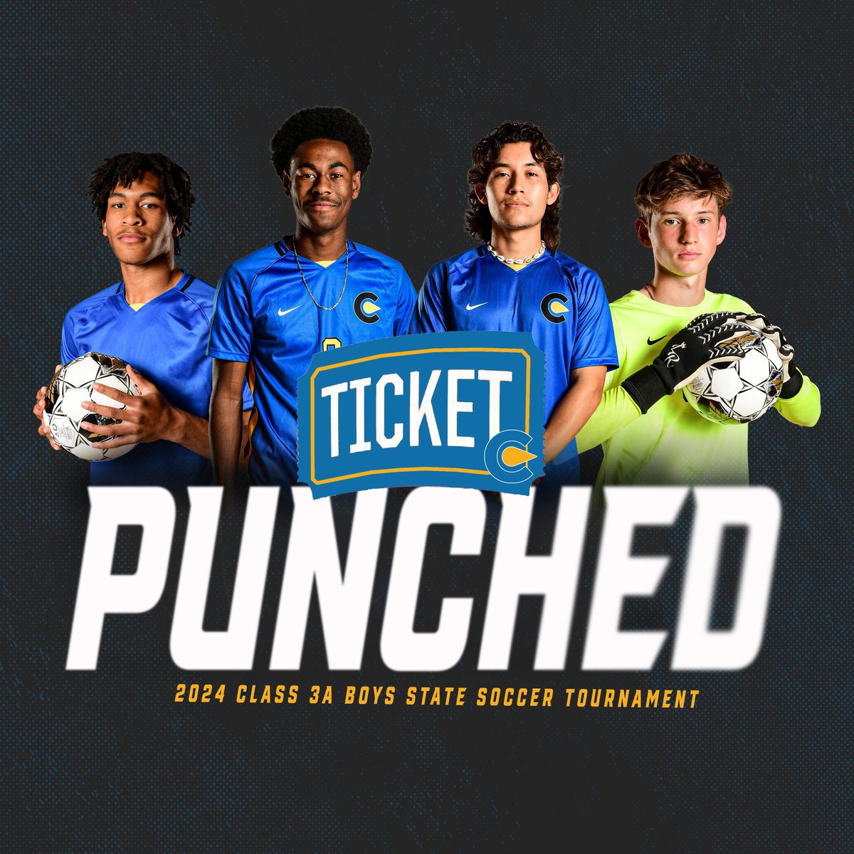 𝗧𝗶𝗰𝗸𝗲𝘁 𝗣𝘂𝗻𝗰𝗵𝗲𝗱 🎟️

The Comets' Boys Soccer squad is headed to the Class 3A Boys Soccer State Tournament starting next week!

Classen SAS will travel to take on Crossings Christian in the first round next Tuesday night with a 7:00 pm kickoff slated! <a href="/OKCPS/">OKC Public Schools</a>