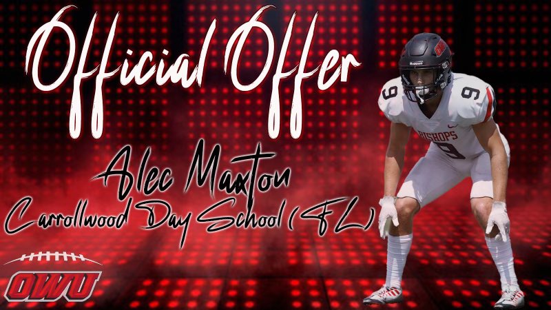 Beyond blessed to receive an offer from Ohio Wesleyan University! #AGTG @CoachTomWatts @coachcotter @MarshallMcDuf14 @BigPlayRay50 @jshea407 @CDS_Athletics