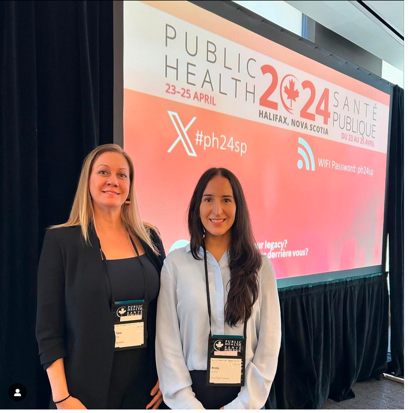 Network Coordinator, Tara Erb, & PI, Dr. Krista Stelkia, attending the 2024 Public Health Conference. They presented “Developing Research Relationships with Indigenous Communities and Supporting Indigenous Self-determination through a province-wide Health Research Network in BC”