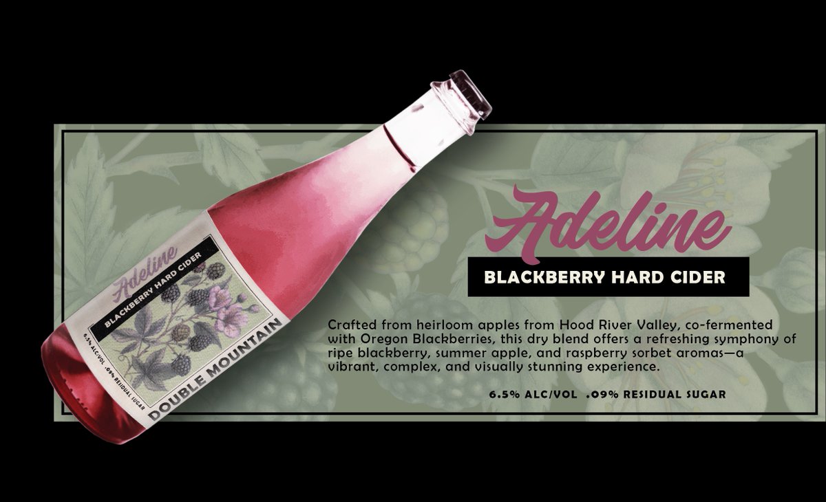 Double Mountain Brewery & Cidery has just released its latest cider, Adeline Blackberry Hard Cider. This new cider joins the maker’s reserve cider lineup that offers some excellent varietals. Link: brewpublic.com/craft-cider/do…