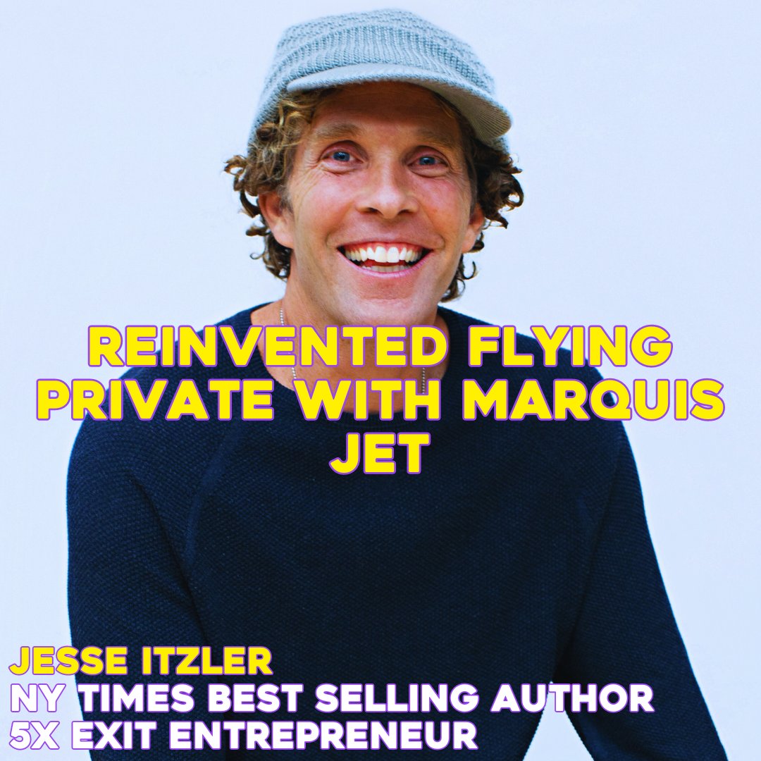 Jesse Itzler has disrupted SEVERAL industries as a co-founder of Marquis Jet, the world's largest private jet card company which was sold to Berkshire Hathaway/NetJets, and as a partner in @zicococonut , which was sold to @CocaCola.