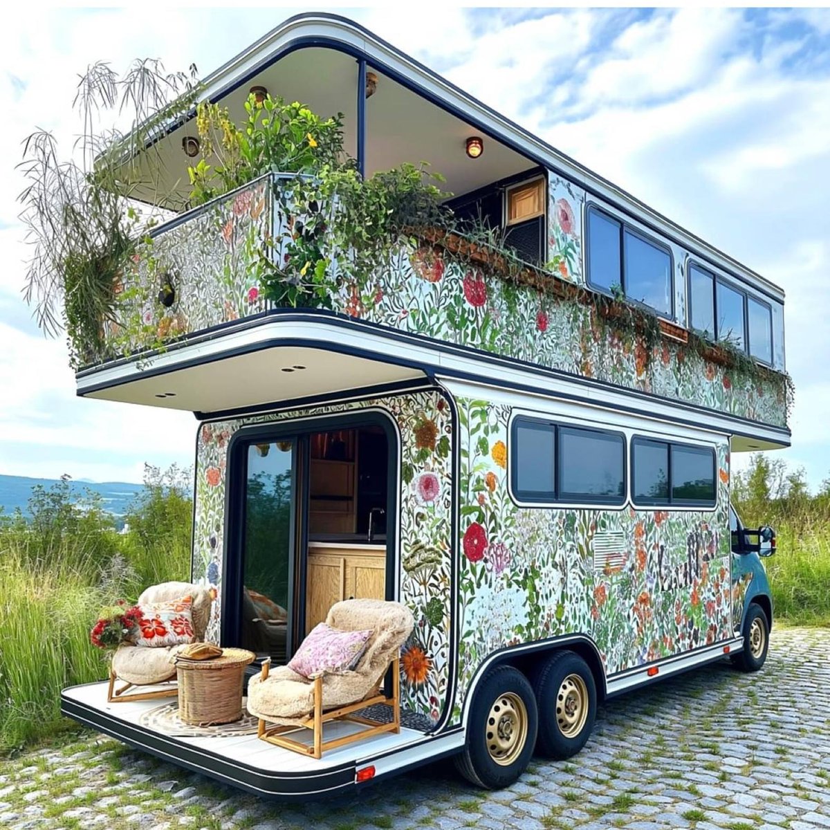 Morning campers! @TheEnglishCarav #morningcampers #getcreative #personalise #custom #flowerpower