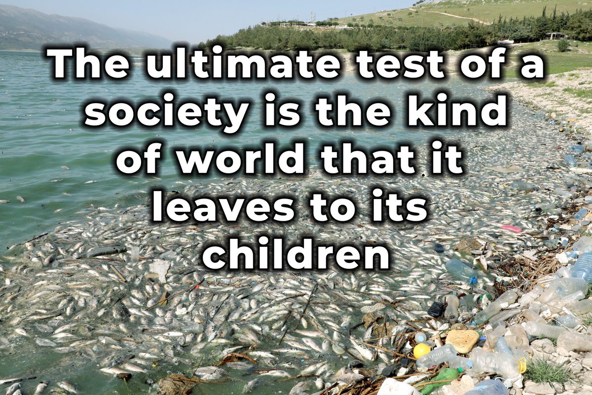 The ultimate test of a society is the kind of world that it leaves to its children. 😣