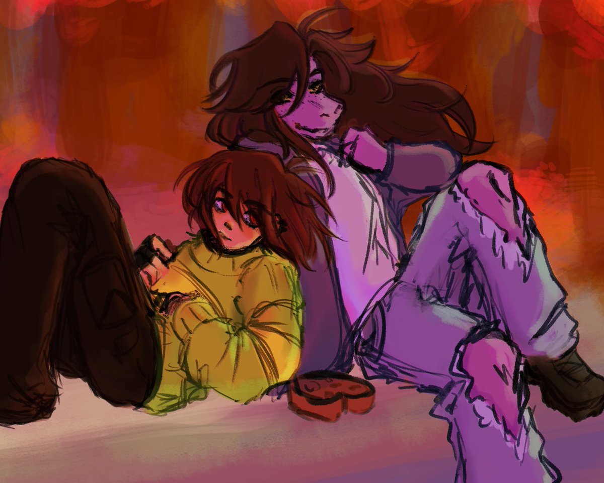 just two bros eating stolen heart shaped chocolate.. no problem here
#DELTARUNE #krusie