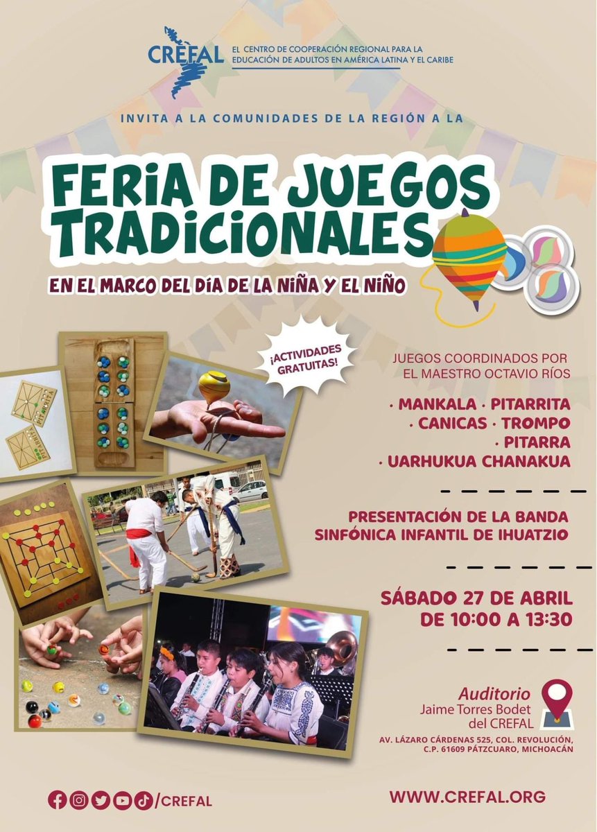 TanitArzate's tweet photo. *Feria de Juegos tradicionales* Celebrando a las niñas y niños en #patzcuaro @CREFAL_Oficial #diadelaniña #30abril #michoacan https://t.co/Gn1YlkFM3E