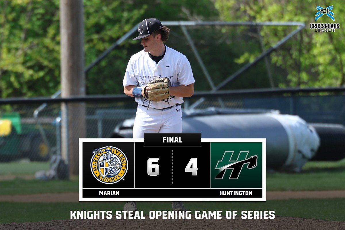 BSB | FINAL | Marian 6-4 Huntington

<a href="/MarianUBaseball/">Marian Baseball</a> completes the comeback!! 

The Knights score 4 runs in the final 2 innings behind Dill and Barnes, and Jayson Cottrell closes out his 6th win of the season as Marian takes game one!