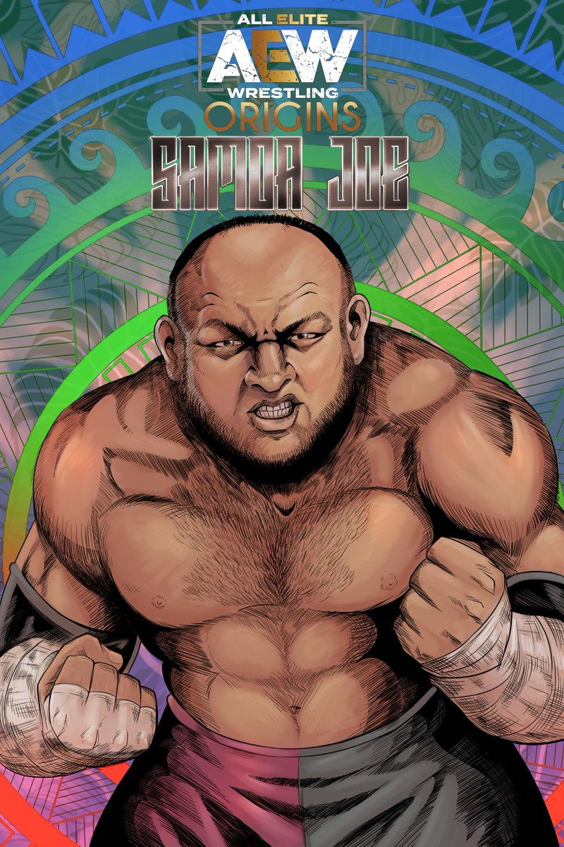 Alright, #AEWOrigins supporters! Tomorrow, at #C2E2, I'm going to meet someone from #AEW and hope to show him the comic and ask for his help on it! To help cement my desire to make this comic happen, I had a special variant cover made featuring him! Check it out! RT! @SamoaJoe