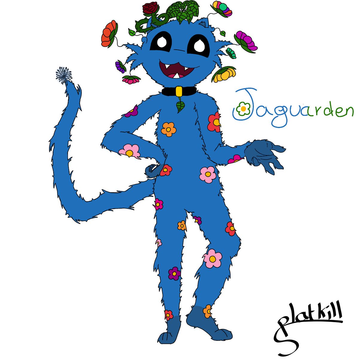 KillSplat's tweet image. Hey! I'm very happy to announce the birth of my OC Jaguarden! I've been working hard to make the best render possible, I hope you like it!
His explanatory sheet will arrive tomorrow at the best 😉

🌱
#PoppyPlaytimeChapter3 #SmilingCritters #SmilingCrittersOC