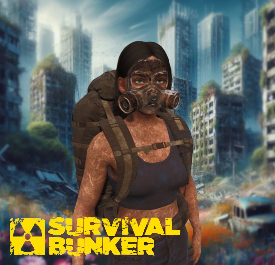 SurvivalBunker's tweet photo. Équipée d'un masque à gaz et d'un sac prêt pour toute  éventualité, elle est la survivante ultime dans cet univers. Serez-vous capable de guider ses pas à travers les  dangers qui pullulent parmi les vestiges de la civilisation ?  #Gaming  #UE5 #PostApocalyptic https://t.co/YTFOOcpoJz