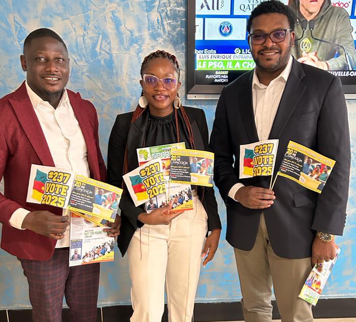 mddt cameroon (@mddtcameroon) on Twitter photo Youth Participation in Electoral Processes is key to political stability & sustainable peace. Watch out for <a href="/mddtcameroon/">mddt cameroon</a> #NotTooYoungToVote Campaign 2024-2025. We keep pitching to partners on the need to mobilize 237 youths to vote. Great meeting <a href="/MutahJude/">Dr. Jude Mutah</a> #Mavotenapower Youth Participation in Electoral Processes is key to political stability & sustainable peace. Watch out for <a href="/mddtcameroon/">mddt cameroon</a> #NotTooYoungToVote Campaign 2024-2025. We keep pitching to partners on the need to mobilize 237 youths to vote. Great meeting <a href="/MutahJude/">Dr. Jude Mutah</a> #Mavotenapower