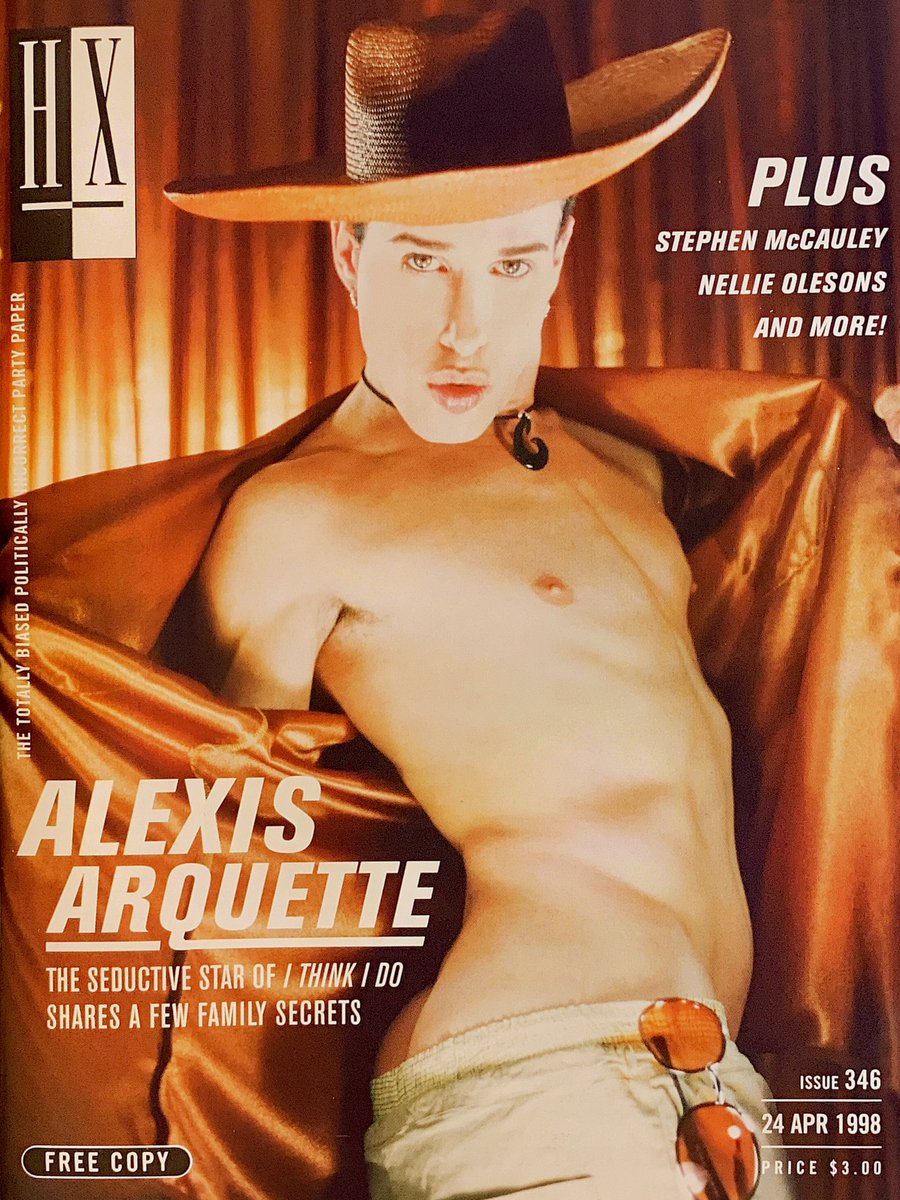 Alexis Arquette on the cover of HX magazine, April 1998, for @strandreleasing “I Think I Do” (now streaming @AmazonVid_cob2 ) — photo by Aaron Cobbett & fashion by Patricia Field! 😍 #90sstyle #1990s #queerfilm #homoextra